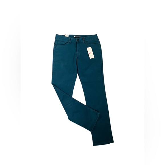 NWT Levi's Mid Rise Skinny Jean Slim Fit Size 12 Medium Teal/Green - Picture 2 of 10
